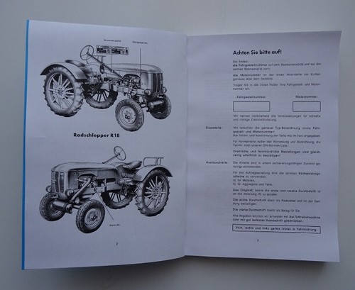 Hanomag ersatzteil liste - r, ersatzteil-liste
