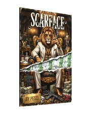 Löwe Leinwand Bild Farbig