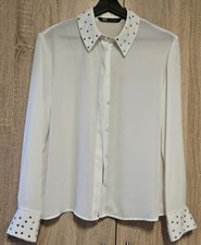 Zara Damen Hemd, Bluse Weiß