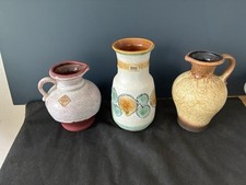 3 x  Fat Lava Keramik Vase Bay Scheurich Midcentury 60/70er Vintage