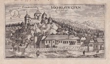 Grad Kamen Adergas Gorenjska Slovenia engraving Kupferstich Valvasor 1679