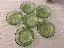 6 Vintage Glasschalen Grün
