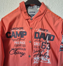 ‼️?⭐️Neu Camp David Blue Label Hemd Gr. L in Koralle Langarm⭐️?‼️