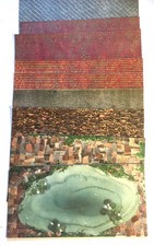 Modelleisenbahn Zubehör Faller Vintage 10x  Gestaltungskartonplatten verschieden