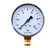 Manometer 1/4" Zoll Anschluss unten axial 0-10 bar für Wasser und Luft geeignet