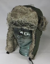 Faustmann Fliegerhaube Fliegermütze Fellmütze Webpelz Tschapka Winter Mütze oliv