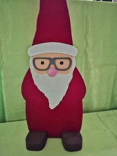 Großer Nikolaus Weihnachtsmann ? Brille Handmade Massiv Holz Dekoration 50cm
