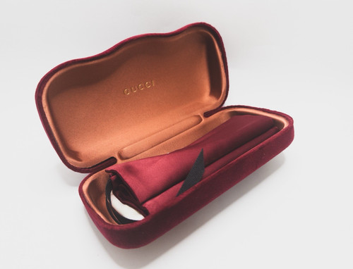 Gucci brillenetui samt rot - brillenetui,