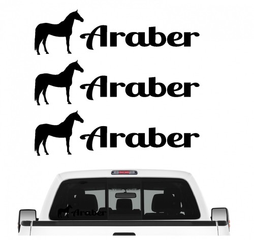 Araber vollblut aufkleber - araber, 3er