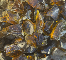 Gartendekoration Glasbrocken