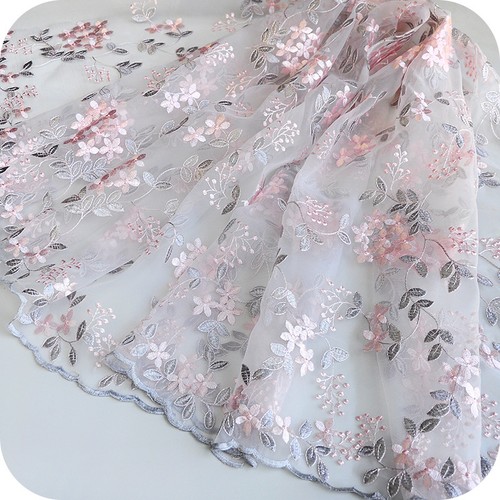 Organza bestickt blumen spitze - organza,
