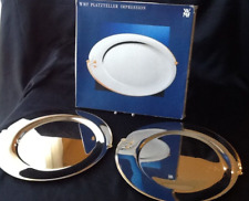 2 x WMF Platzteller Impression Cromargan Teilvergoldet rund Ø 33,8 cm in OVP