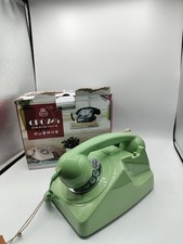 Retro Telefon /- 70er Jahre Design, Wählscheibe, Grün