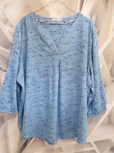 Damen bluse blau xxl - bluse,