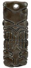 TIKI Anhänger 5 cm schwarz-braun, flach Halskette, Hawaii Neu; K1 861