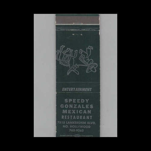 Matchbook cover speedy - matchbook,