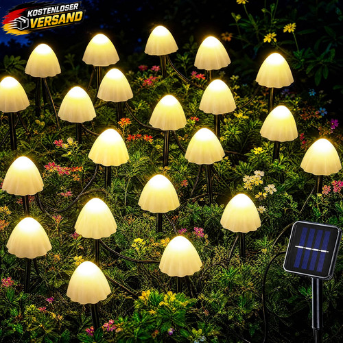 Solar led pilz lichterkette - solar,