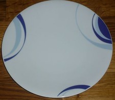 1 Kuchenteller 21 cm  Mitterteich  Blau / Graues Dekor 