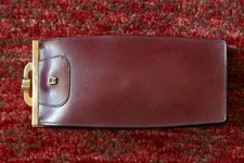 Etienne Aigner Brillenetui aus den 1970er Jahren aus Rindsleder in Burgunderrot