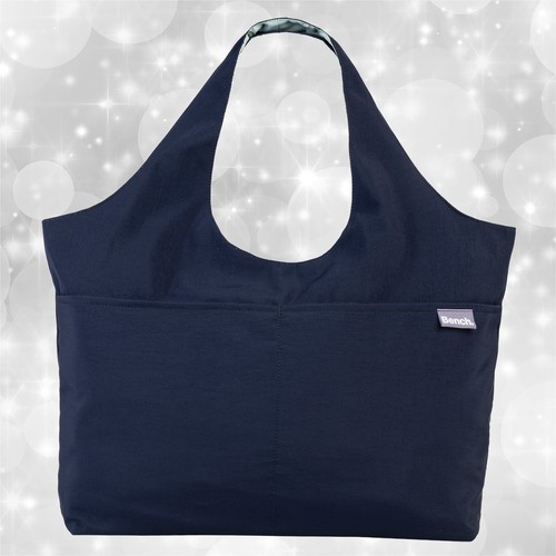 Tasche navy beige baumwolle - beige,