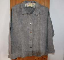 KANDIS&KANDISMANN..TOLLE  KURZE LEINENJACKE..BLUSE..GR.1 ..LAGENLOOK