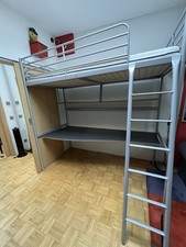 Hochbett von Ikea Mit Schreibtisch und Matratze 200 X 90