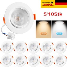 5/10X 230V LED Einbaustrahler