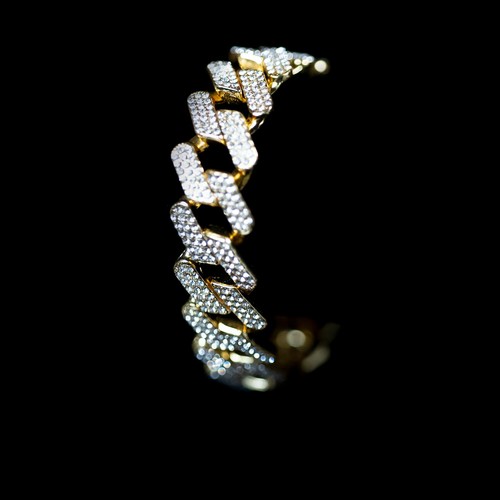 Iced out cuban armband - out,