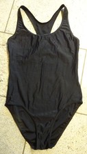 Noch ein Schwarzer Badeanzug m. geschlossenem Racerback Rücken Schwimmanzug L