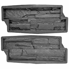 2-er Schalungsform Gießform Beton Form Wandverkleidung Schiefer-Struktur Klinker