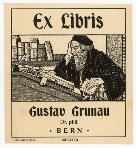 Harald jensen exlibris gustav - exlibris,