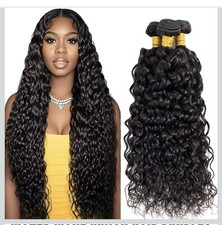 Wasserwelle Bündel Echthaar 20 22 24 Zoll lockiges Echthaar Bündel 3 Bündel