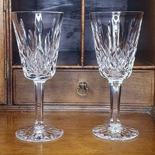 Waterford Lismore Kristall Klassisch Vintage Sherry Schnaps Gläser x2 H5,1" SIGNIERT 