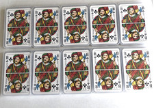 10 Set Skat Skatkarten Karten Spiele in PVC Box Französisches Bild Marke ASS