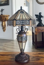 Tischlampe 57 cm Kunstglas