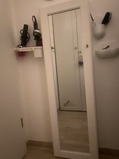 Schmuckschrank/ Wandschrank / Hängeschrank weiß mit Spiegel