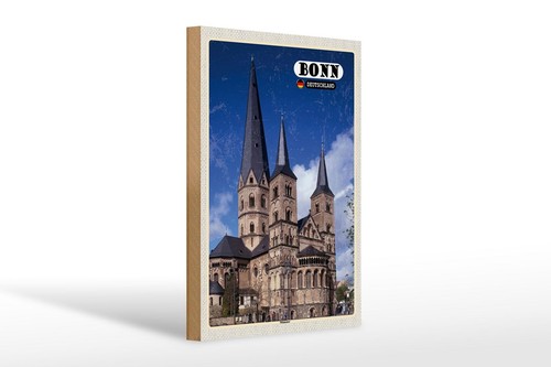 Holzschild städte bonn - holzschild,