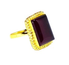 Roter Onyx Ringe vergoldet