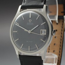 Lesen Vintage 1970 Omega DeVille Cal.1002 graues Seidenzifferblatt 33 mm...