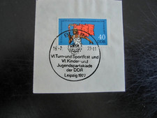 Briefmarke auf Briefstück mit