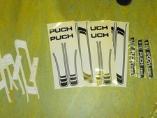 Konvolut Sticker Dekor Tank Aufkleber Set weiß für Puch Maxi S N Moped Mofa