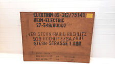 DDR VEB STERN RADIO ROCHLITZ HEIM ELECTRIC PAPPE DECKEL SCHILD GDR OSTALGIE