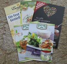 5 Stück Rezeptkarten Kochen Escoffier, Della Natura, Heinz und Fuchs Sammeln