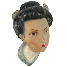 GEISHA Keramik Maske Wandmaske