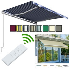 Markise Gelenkarmmarkise Alu Kassettenmarkise Balkon inkl. elektrisch Handkurbel