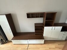 Anbauwand CS Schmal Rio Art cavanabraun/weiß hgl. 