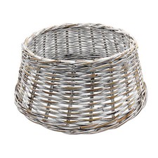 Weihnachtsbaum Rock Weide 60 cm - weiß - Rattan Ständer Verkleidung Baum Hülle