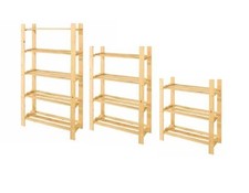 MASSIVHOLZ HOLZ LAGERREGAL REGALEINHEIT BÜCHERREGAL GARAGE GARTEN 3,4,5 STUFEN