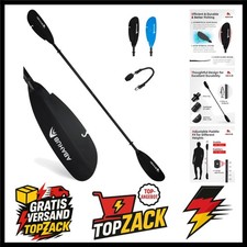 Kajak Paddel verstellbar 240cm bis 260cm Aluminium Angelpaddel Doppelpaddel m...