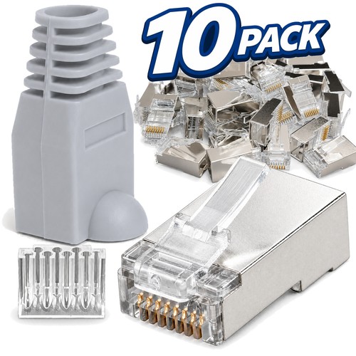 10x cat6 rj45 stecker - 10x,